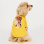 poppy22のセピアなフラワーガール Dog T-shirt