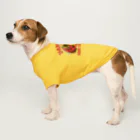 メシテロタイプ（飯テロTシャツブランド）の禁・ハンバーガーと揚げ物の欲張りセット Dog T-shirt