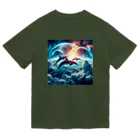 Mangetu2024の宇宙海（イルカ） Dry T-Shirt