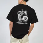 nidan-illustrationのmelted bikes #2 (white ink) ドライTシャツ