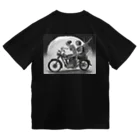 Skull sectionのバイクとガイコツ（黒メイン） ドライTシャツ