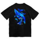 まつおるかグッズの星空ぽいクジラたち ドライTシャツ