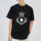 onehappinessのチワワ　crown heart　onehappiness　white ドライTシャツ