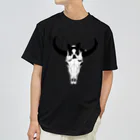 コチ(ボストンテリア)のボストンテリア(牛の頭蓋骨)[v2.8k] ドライTシャツ