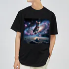 ろべの宇宙まで餌を探しにいくむぎ2 ドライTシャツ