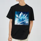 のんびりアート工房の氷のクリスタル Dry T-Shirt