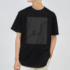 rilybiiのCharcoalGray BlackLineArt ドライTシャツ