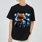 adarahのヘビメタシャウト猫 ドライTシャツ