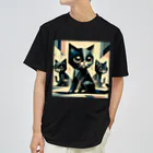 スタイル112の黒猫　キュビズム01 Dry T-Shirt