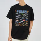 猫と釣り人のSaltwater fish_3CW Dry T-Shirt