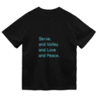 週5テニスのテニスウェア / サーブアンドボレー、そして(青文字) Dry T-Shirt