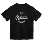 がさっ子クラブのRelease_KIDS ロゴ（ホワイト） ドライTシャツ