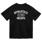 sports_tower スポーツタワーの4×100mリレー・リレー競走・白・陸上競技・400メートルリレー走・デザイン・Tシャツ・陸上部・男子・女子・ジュニア・入賞・有力・確実・候補・有望・応援・精神力・集中力・日本人・陸上魂 Dry T-Shirt