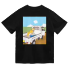 とやまソフトセンターの柴と軽トラ by O-chan ドライTシャツ