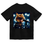 adarahのヘビメタシャウト猫 ドライTシャツ