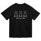 Mock’n Rollの三連うさぎ WHITE Dry T-Shirt
