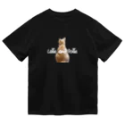 Le Chat Mignonne ル・シャ・ミニョンヌの【ドライTシャツ】ポテ子の後ろ姿が可愛いプリントと白文字【Tシャツ】 Dry T-Shirt