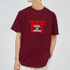 QUQU_WORKSのソウルオブジャパン 鳥居デザイン 白文字 ドライTシャツ