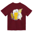 こざくらクラブの酒豪インコ（オカメインコ　ビール） ドライTシャツ