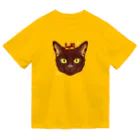 トロ箱戦隊本部の黒猫さんと栗入り羊羮 ドライTシャツ
