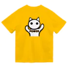 aiueoneko358のパワー猫 ドライTシャツ