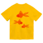 Alba spinaの金魚３匹 ドライTシャツ