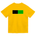 手描きのエトセトラの黒×緑 ２色バイカラー Dry T-Shirt