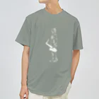 おえかきする水蜜桃のHE IS A SAX PLAYER 白 Dry T-Shirt