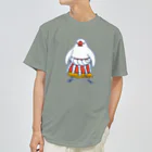 もしもしこちら文鳥のすもう文鳥よこづな　青ライン ドライTシャツ