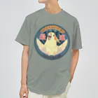 ヒナァユ店舗のオカメインコエンブレム　ルチノー ドライTシャツ