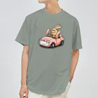 働きたくないのうさぎカーを運転するうさぎ Dry T-Shirt