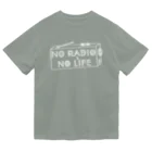 ぺんぎん24のNO RADIO NO LIFE(ホワイト) ドライTシャツ