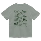 北村ハルコのカモカモ軍団(濃い緑) ドライTシャツ