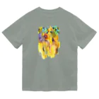 c5watercolorの水彩ペイント・黄色系抽象画 ドライTシャツ