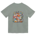 LCOMLのポップな建物２ ドライTシャツ