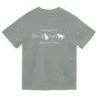 Silvervine Psychedeliqueのシュレーディンガーの猫（白字） ドライTシャツ