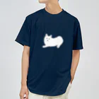 ゆいたっく／犬イラストのスピッツ ドライTシャツ