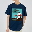 キッチュのパンダコーヒー ドライTシャツ