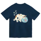 honeycombのねこと金魚 ドライTシャツ