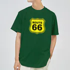 アロハスタイルハワイのU.S. Route 66  ルート66　イエロー ドライTシャツ