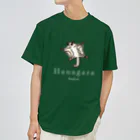 Hanagara animal cafeのモモンガと花柄アニマルカフェのロゴ入り。 ドライTシャツ