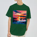 ChromastrAlのクリスマスの夕日 ドライTシャツ