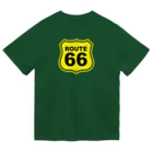 アロハスタイルハワイのU.S. Route 66  ルート66　イエロー ドライTシャツ