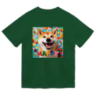 ANTARESの今日もハッピーな柴犬 ドライTシャツ