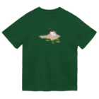 piro piro piccoloのライチョウ♂とミヤマキンバイ ドライTシャツ