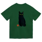 いちがつにがつの黒猫ですよ？ ドライTシャツ