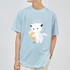 MochiMochi SHOPの白猫天使こむぎちゃん🍺 ドライTシャツ