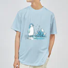 Green__teaのペンギンと氷塊 ドライTシャツ