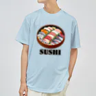 猫と釣り人のSUSHI_2R ドライTシャツ