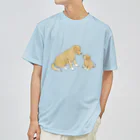 chippokeのゴールデンレトリバー親子 ドライTシャツ